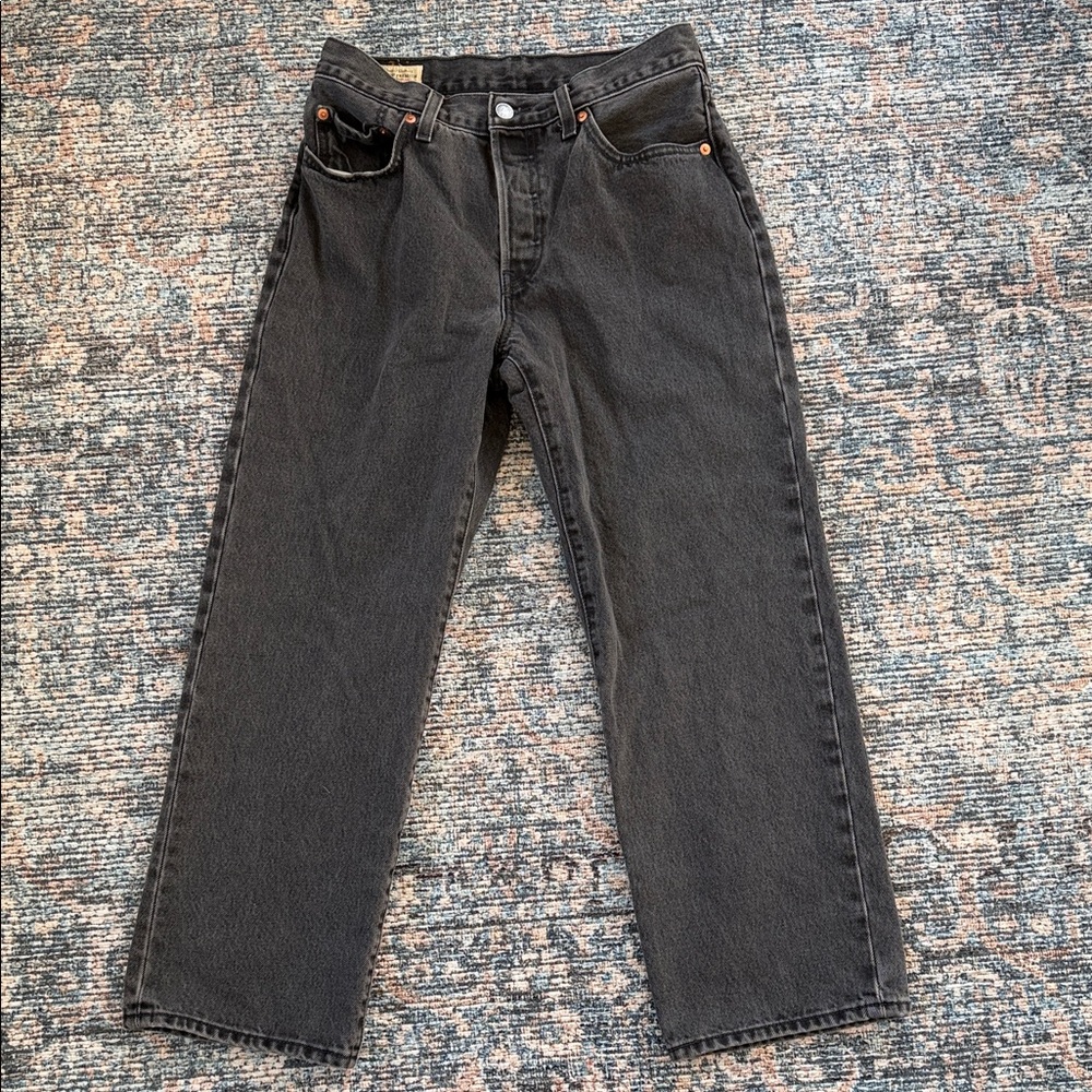 Levi’s 501 Black Denim Jeans Button Fly 26